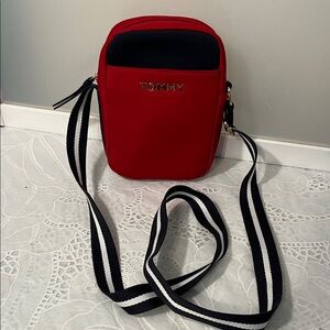 Tommy Red and Black Men's Crossbody Bag